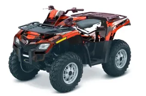 Can Am Outlander EFI 500 / 650 / 800 / 1000 ATV Graphic Kit - 2006-2011 Carbon X Red