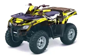 Can Am Outlander EFI 500 / 650 / 800 / 1000 ATV Graphic Kit - 2006-2011 Carbon X Yellow
