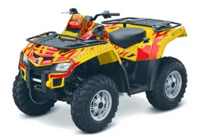 Can Am Outlander EFI 500 / 650 / 800 / 1000 ATV Graphic Kit - 2006-2011 Diamond Flames Red
