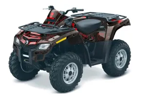 Can Am Outlander EFI 500 / 650 / 800 / 1000 ATV Graphic Kit - 2006-2011 Meltdown Red