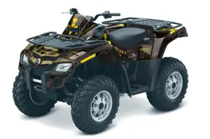 Can Am Outlander EFI 500 / 650 / 800 / 1000 ATV Graphic Kit - 2006-2011 Meltdown Yellow