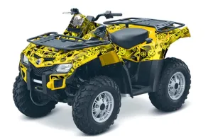 Can Am Outlander EFI 500 / 650 / 800 / 1000 ATV Graphic Kit - 2006-2011 Motor Head Yellow