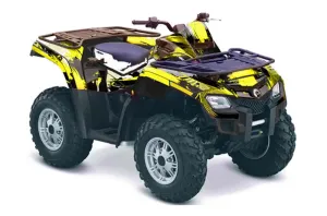 Can Am Outlander EFI 500 / 650 ATV Graphic Kit - 2012-2015 Carbon X Yellow