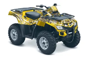 Can Am Outlander EFI 500 / 650 ATV Graphic Kit - 2012-2015 Deaden Yellow