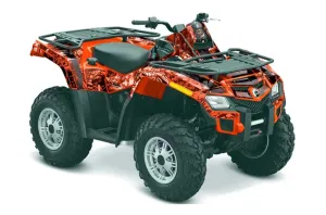 Can Am Outlander EFI 500 / 650 ATV Graphic Kit - 2012-2015 Mad Hatter Red
