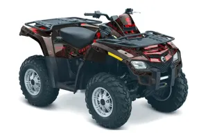 Can Am Outlander EFI 500 / 650 ATV Graphic Kit - 2012-2015 Meltdown Red