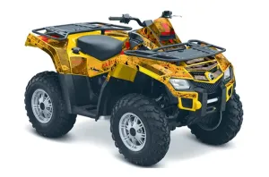 Can Am Outlander EFI 500 / 650 ATV Graphic Kit - 2012-2015 Meltdown Red