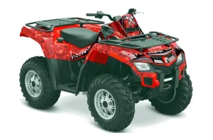 Can Am Outlander EFI 500 / 650 ATV Graphic Kit - 2012-2015 Reaper Red