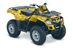Can Am Outlander EFI 500 / 650 ATV Graphic Kit - 2012-2015 Reaper Yellow