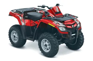Can Am Outlander EFI 500 / 650 ATV Graphic Kit - 2012-2015 Tribal Flames Red