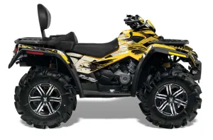 Can Am Outlander MAX 500 / 650 / 800 ATV Graphic Kit - 2006-2012 Carbon X Yellow