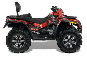 Can Am Outlander MAX 500 / 650 / 800 ATV Graphic Kit - 2006-2012 Mad Hatter Red