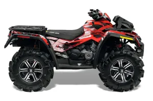 Can Am Outlander XMR 800R ATV Graphic Kit - 2006-2012 Carbon X Red