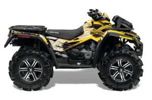 Can Am Outlander XMR 800R ATV Graphic Kit - 2006-2012 Carbon X Yellow