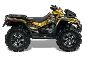 Can Am Outlander XMR 800R ATV Graphic Kit - 2006-2012 Mad Hatter Yellow