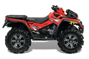 Can Am Outlander XMR 800R ATV Graphic Kit - 2006-2012 Tribal Flames Red
