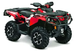 Can Am Outlander XMR / MAX / XT ATV Graphic Kit - 2006-2011 Carbon X Red