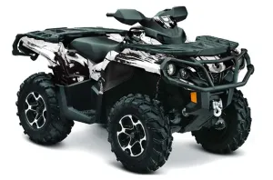 Can Am Outlander XMR / MAX / XT ATV Graphic Kit - 2006-2011 Carbon X White