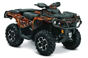 Can Am Outlander XMR / MAX / XT ATV Graphic Kit - 2006-2011 Firestorm Black