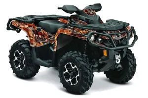 Can Am Outlander XMR / MAX / XT ATV Graphic Kit - 2006-2011 Firestorm Silver