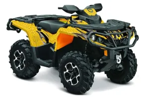 Can Am Outlander XMR / MAX / XT ATV Graphic Kit - 2006-2011 Tribal Flame Yellow