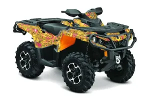 Can Am Outlander XT / DPS / SST ATV Graphic Kit - 2013-2016 Butterfly Pink