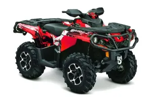 Can Am Outlander XT / DPS / SST ATV Graphic Kit - 2013-2016 Carbon X Red
