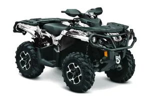 Can Am Outlander XT / DPS / SST ATV Graphic Kit - 2013-2016 Carbon X White
