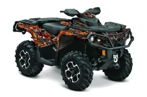 Can Am Outlander XT / DPS / SST ATV Graphic Kit - 2013-2016 Firestorm Black