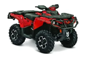 Can Am Outlander XT / DPS / SST ATV Graphic Kit - 2013-2016 Meltdown Red