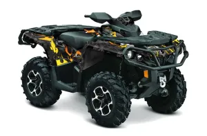 Can Am Outlander XT / DPS / SST ATV Graphic Kit - 2013-2016 Motorhead Black