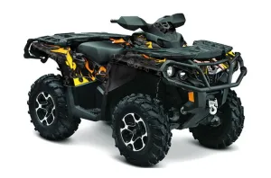 Can Am Outlander XT / DPS / SST ATV Graphic Kit - 2013-2016 Motorhead Mandy Black