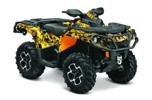 Can Am Outlander XT / DPS / SST ATV Graphic Kit - 2013-2016 Motorhead Mandy Yellow