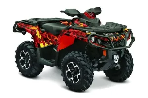 Can Am Outlander XT / DPS / SST ATV Graphic Kit - 2013-2016 Motorhead Red