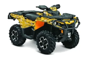 Can Am Outlander XT / DPS / SST ATV Graphic Kit - 2013-2016 Silver Star - -Silverhaze Yellow