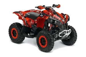 Can Am Renegade 500x/r / 800x/r ATV Graphic Kit - All Years Mad Hatter Silver
