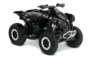Can Am Renegade 500x/r / 800x/r ATV Graphic Kit - All Years Silver Star - Reloaded Black
