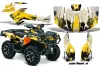 Can Am Outlander 500 / 650 / 800 / 800R / 1000 XT-P ATV Graphic Kit - 2013-2016 Carbon X Yellow