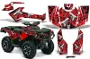 Can Am Outlander 500 / 650 / 800 / 800R / 1000 XT-P ATV Graphic Kit - 2013-2016 Guns Red