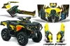 Can Am Outlander 500 / 650 / 800 / 800R / 1000 XT-P ATV Graphic Kit - 2013-2016 Zombie Trooper Yellow