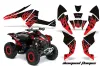 Can Am Renegade 500 / 800 / 1000 ATV Graphic Kit - All Years Diamond Flames Red