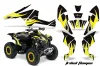 Can Am Renegade 500x/r / 800x/r ATV Graphic Kit - All Years Tribal Flames Yellow