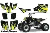 Cobra ECX 50 / 70 / 80 ATV Graphic Kit - All Years Tribal Flames Yellow