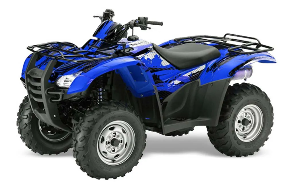 Honda Rancher AT ATV Graphic Kit - 2007-2013 Carbon X Blue