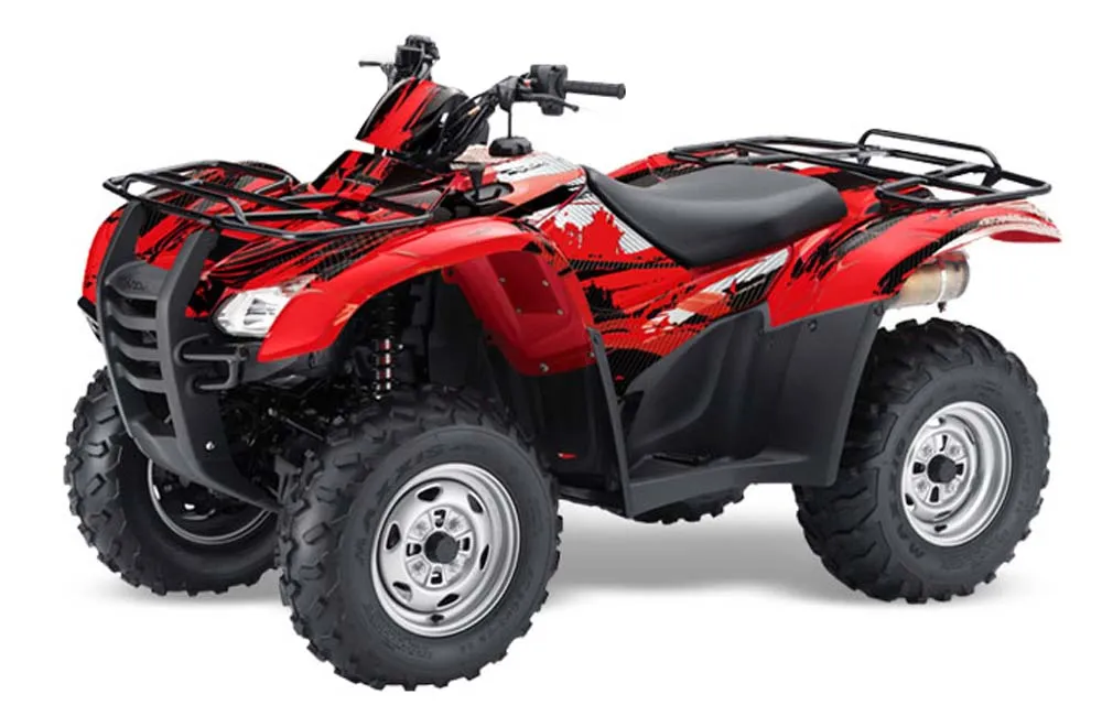 Honda Rancher AT ATV Graphic Kit - 2007-2013 Carbon X Red