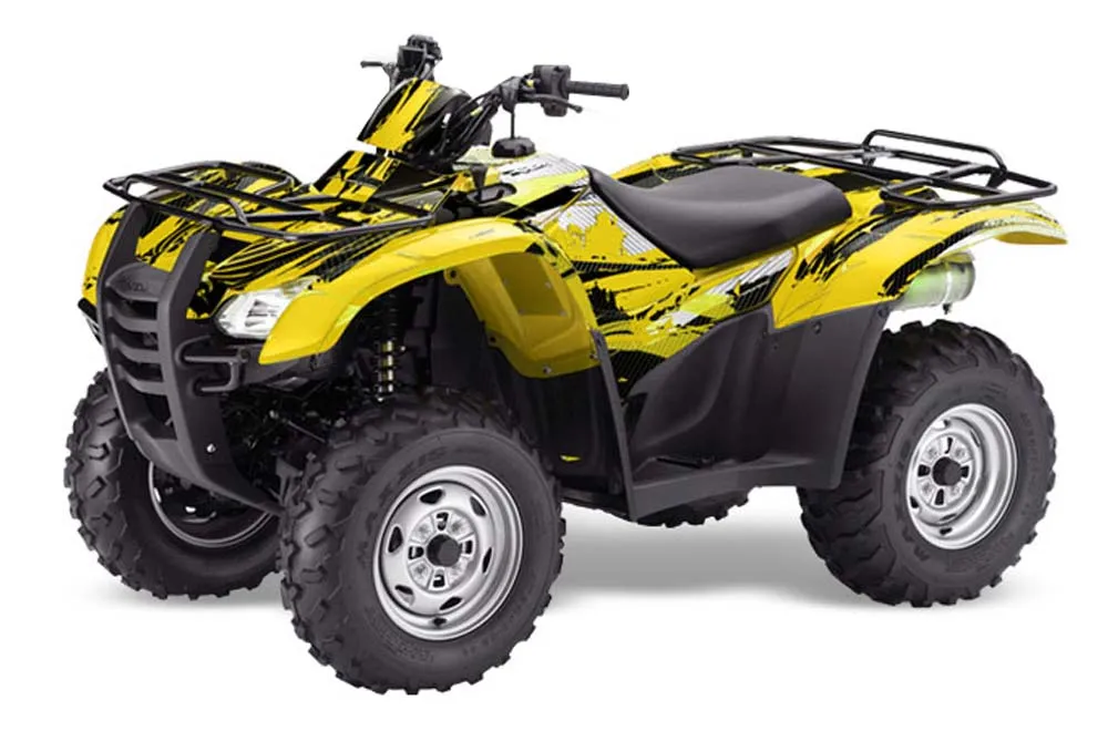 Honda Rancher AT ATV Graphic Kit - 2007-2013 Carbon X Yellow