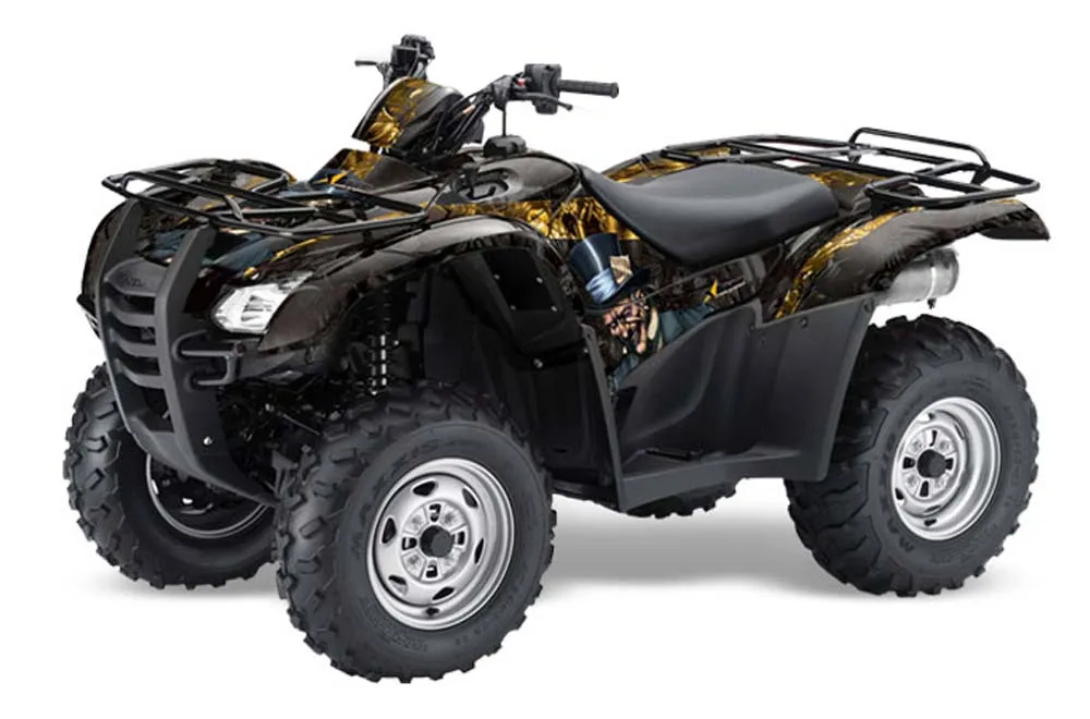 Honda Rancher AT ATV Graphic Kit - 2007-2013 Mad Hatter Black