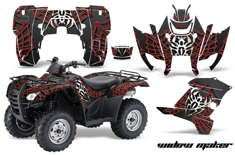 Honda Rancher AT ATV Graphic Kit - 2007-2013 Widow Maker Black