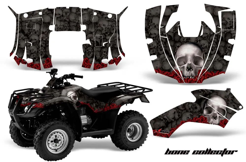 Honda Recon ES Fourtrax ATV Graphic Kit - 2005-2018 Bone Collector Black
