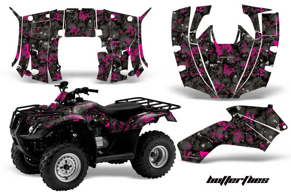 Honda Recon ES Fourtrax ATV Graphic Kit - 2005-2018 Butterfly Pink
